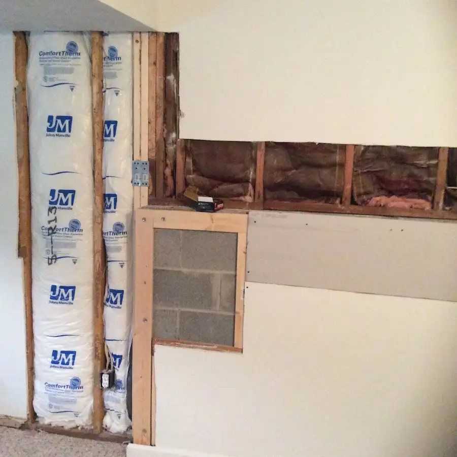 Wall insulation replacement during Contents Cleaning & Restoration in Oakwood